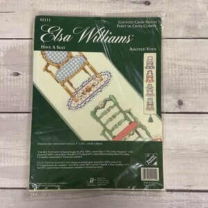 Elsa Williams Have A Seat Counted Cross Stitch Kit  Wall Hanging 02111‎ Chairs